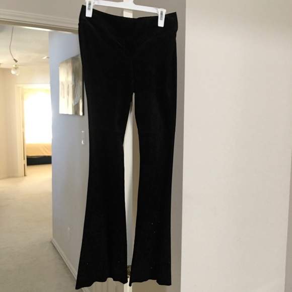 Vintage Bebe size 0 100% leather laser cut pants